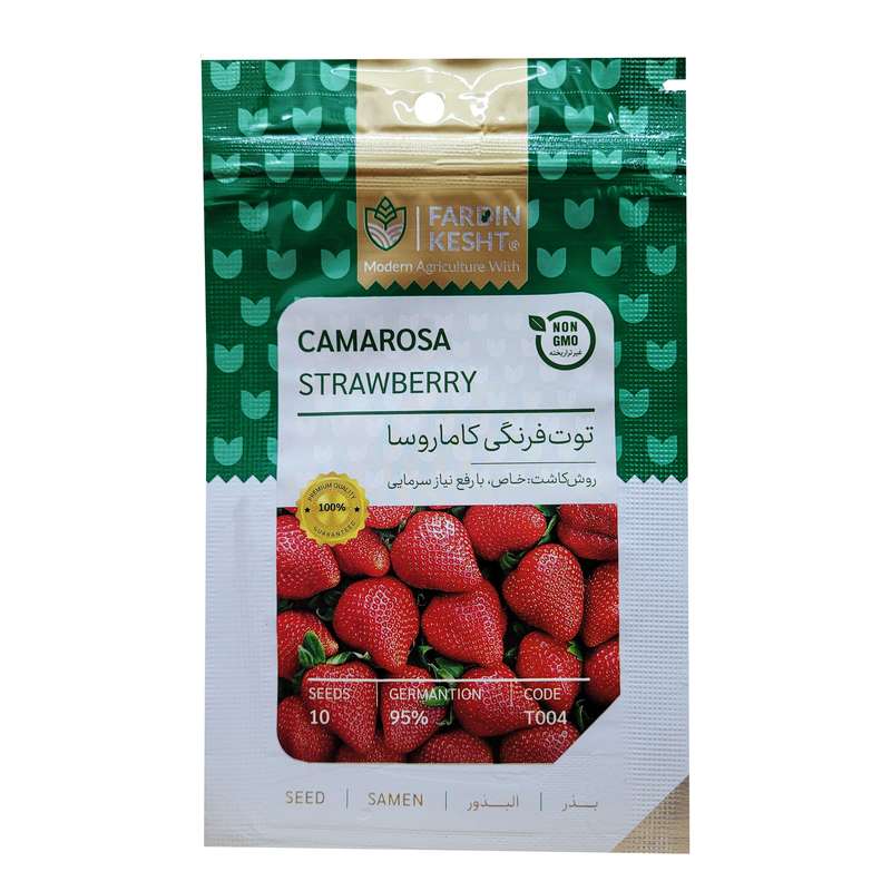 بذر توت فرنگی کاماروسا فردین کشت مدل FK کد 010 بسته 20 عددی