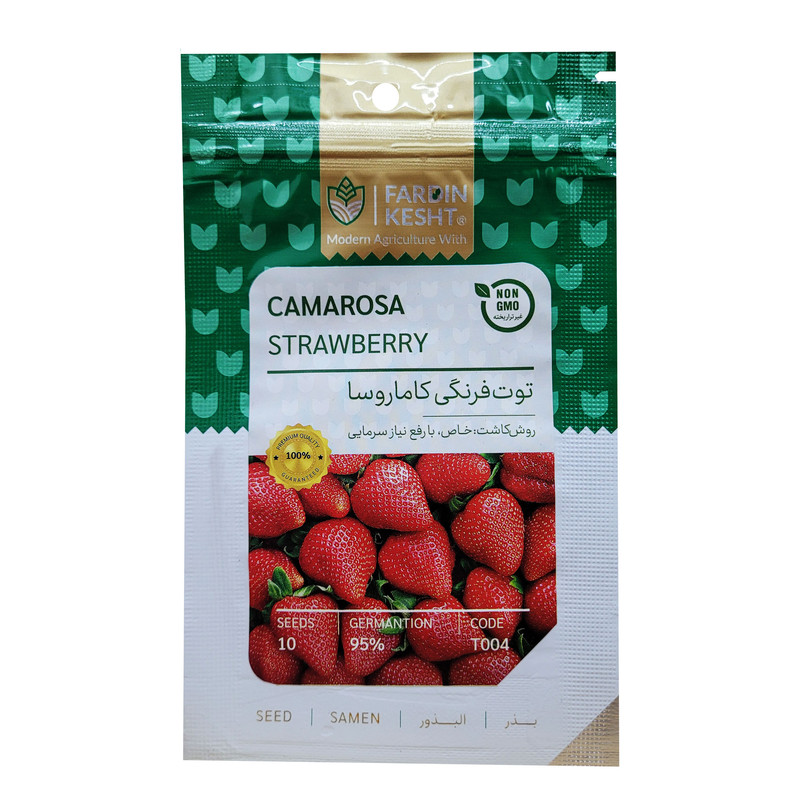 بذر توت فرنگی کاماروسا فردین کشت مدل FK کد 010 بسته 20 عددی