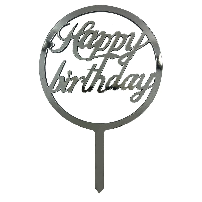تاپر تزیین کیک مدل Happy Birthday کد sirsilv