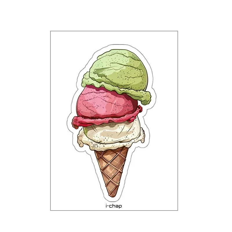 استیکر پارچه و لباس آی چاپ طرح بستنی کد t224