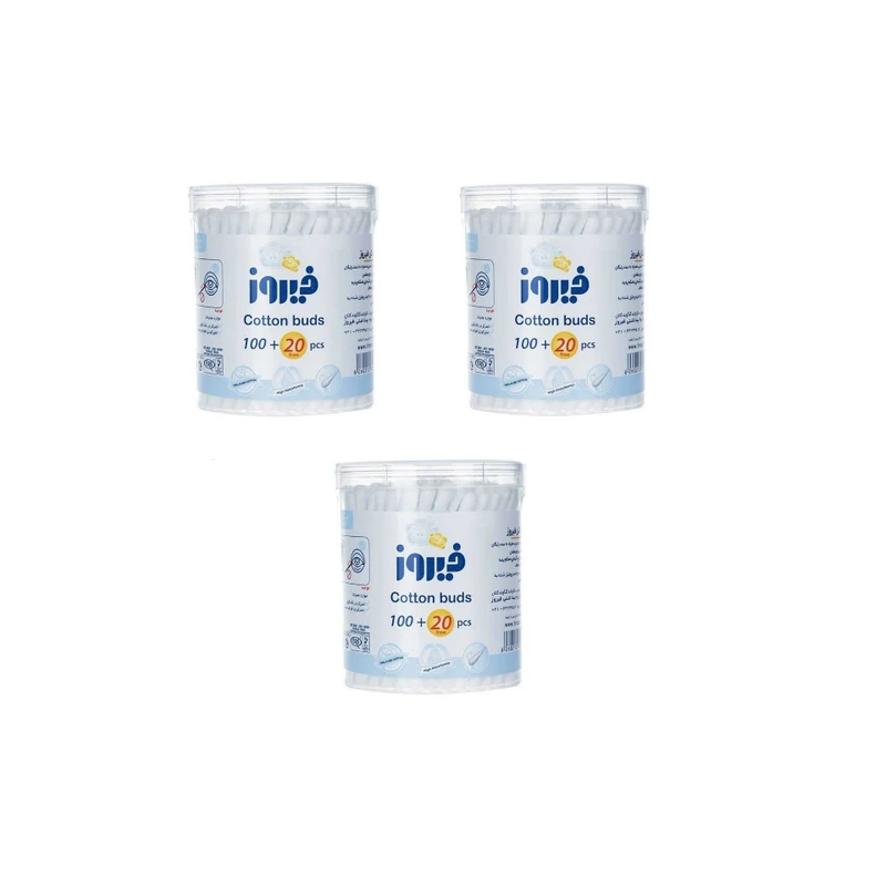 گوش پاک کن فیروز مدل high absorbency بسته 3 عددی