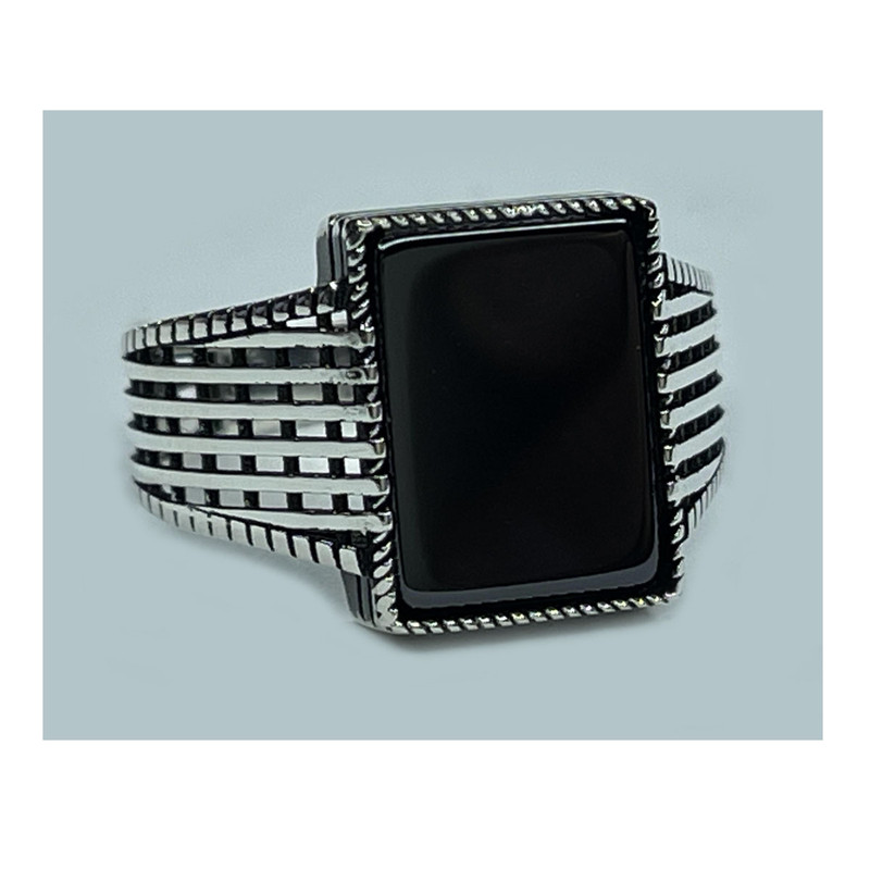 انگشتر نقره مردانه مدل عقیق