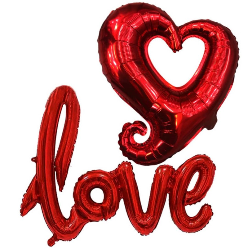 بادکنک فویلی پارتی لند تهران مدل LOVE مجموعه 2 عددی