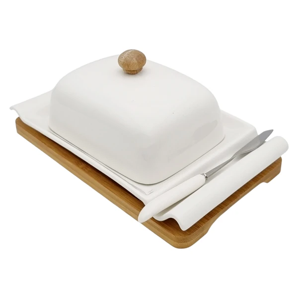 ظرف کره مدل میخک کد 29193xa به همراه نگهدارنده و کارد