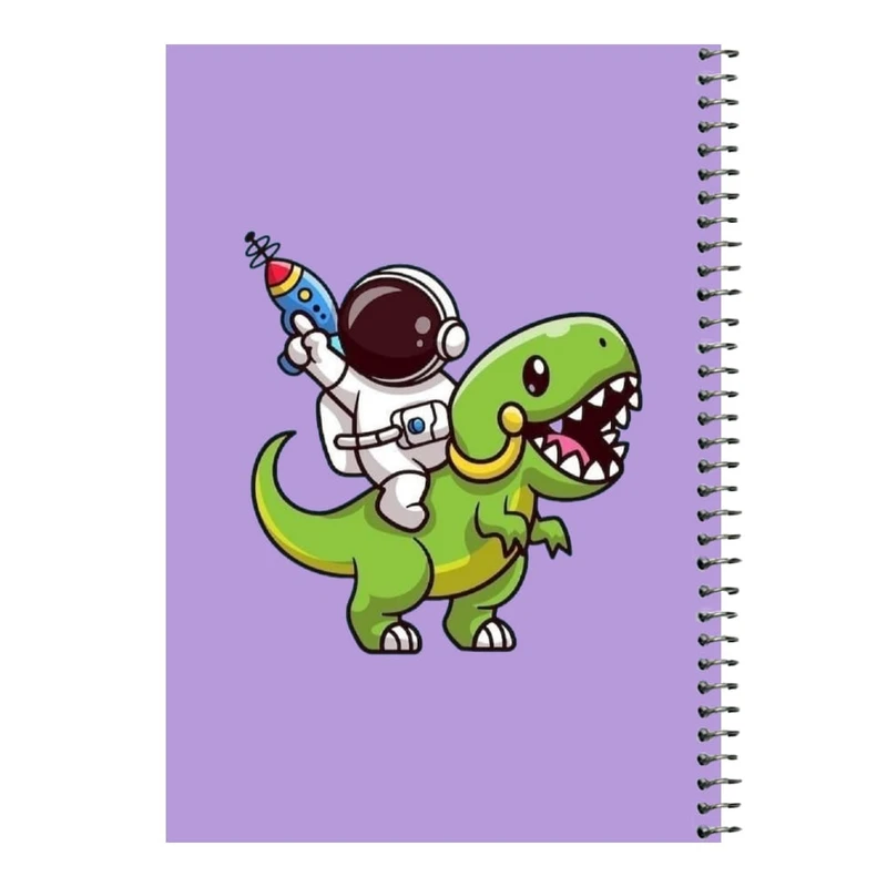 دفتر مشق 80 برگ اس جی مدل فضانورد و دایناسور   
