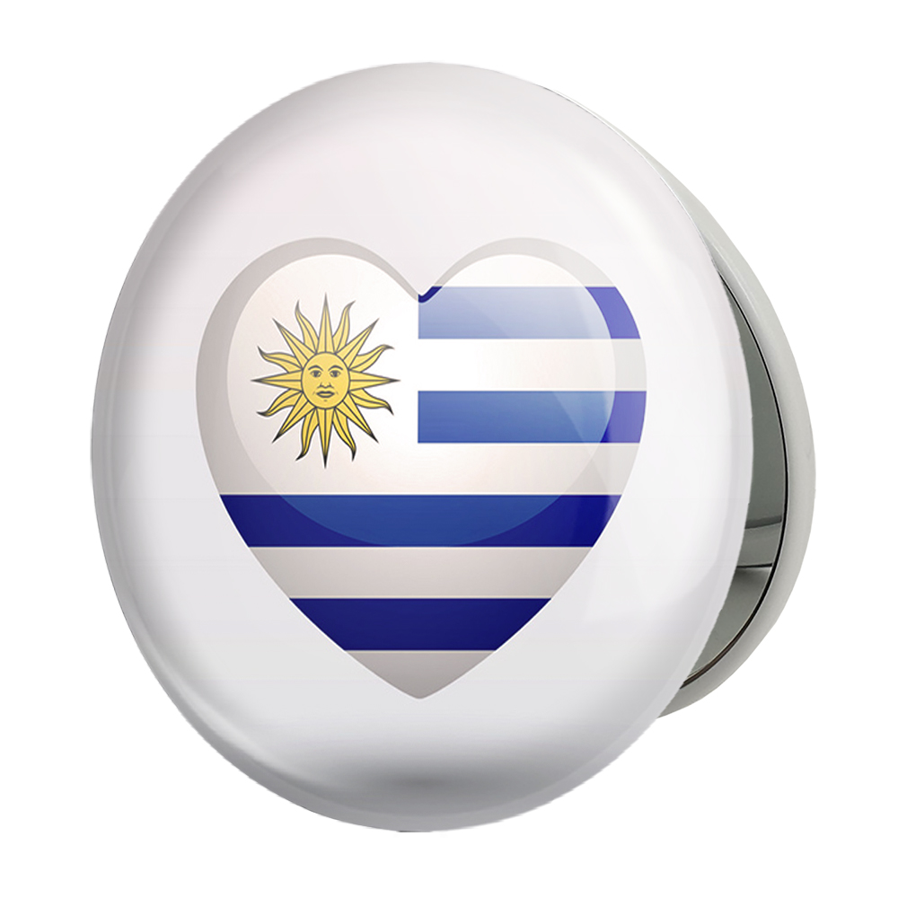 آینه جیبی خندالو طرح پرچم اروگوئه مدل تاشو کد 20561 