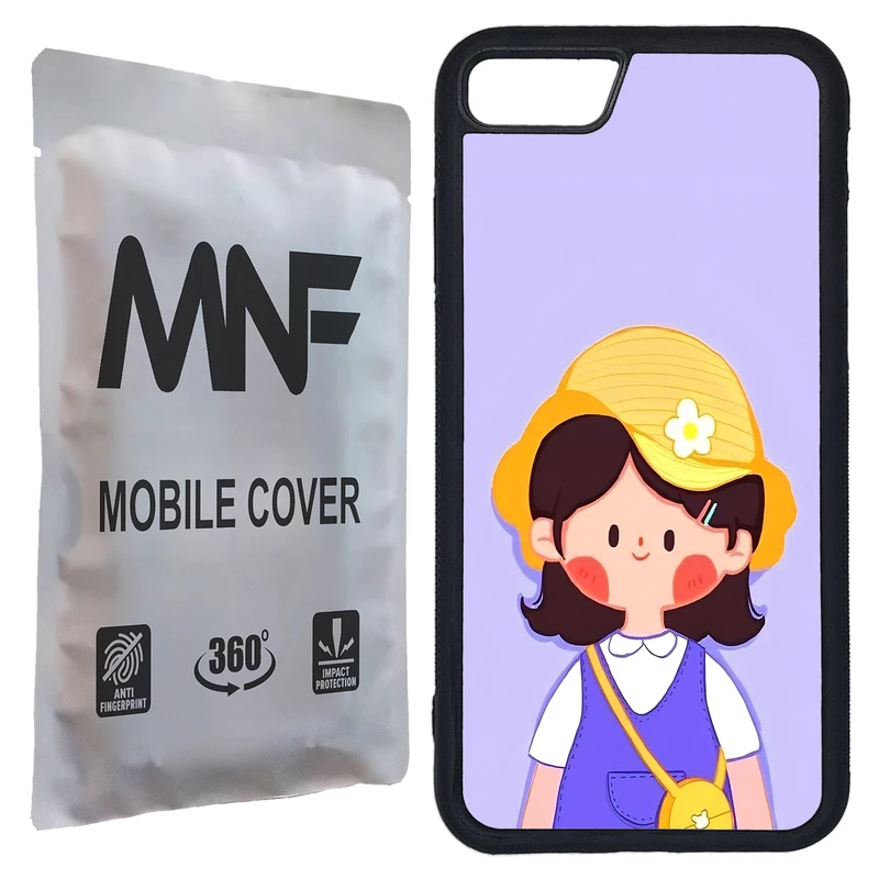 کاور ام ان اف طرح نقاشی دختر کد P-102 مناسب برای گوشی موبایل اپل iPhone 7 / 8