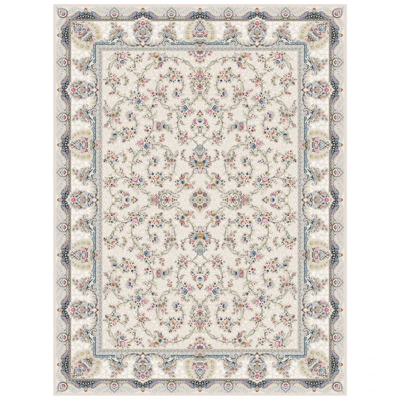 عکس شماره 5 : روفرشی مدل مخمل شانل کشدار کد r-1002 زمینه طوسی