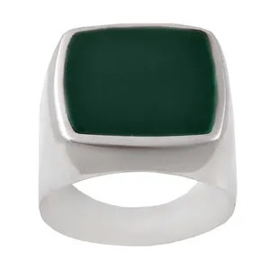 انگشتر نقره مردانه بازرگانی میلادی مدل عقیق رکاب مدرن ترک کد AM_1363