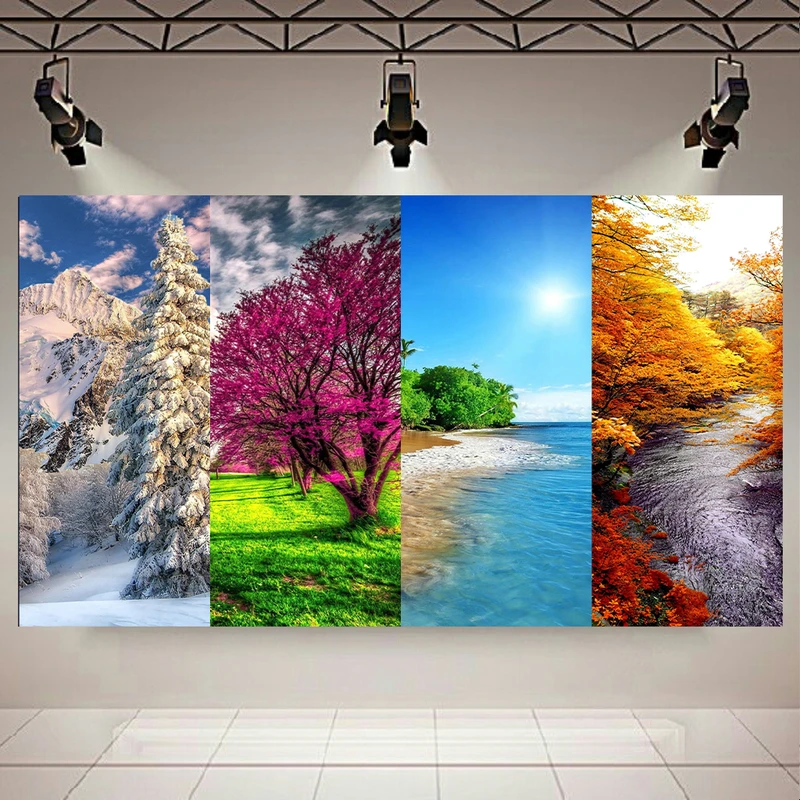تابلو شاسی طرح طبیعت مدل چهار فصل کد AR883
