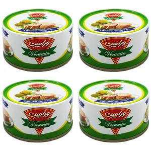 کنسرو ماهی تون در روغن زیتون ورامین - 180 گرم بسته 4 عددی