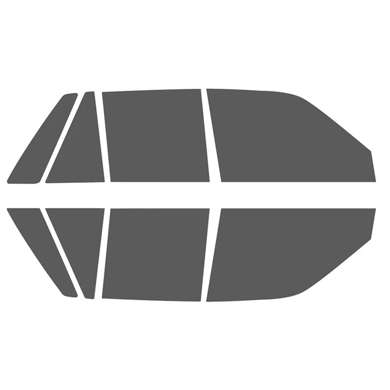 برچسب دودی شیشه خودرو پرشین دودی مدل PR2 مناسب برای پراید مجموعه 8 عددی