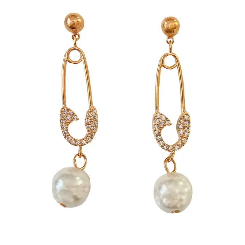 گوشواره زنانه مدل سنجاق قفلی