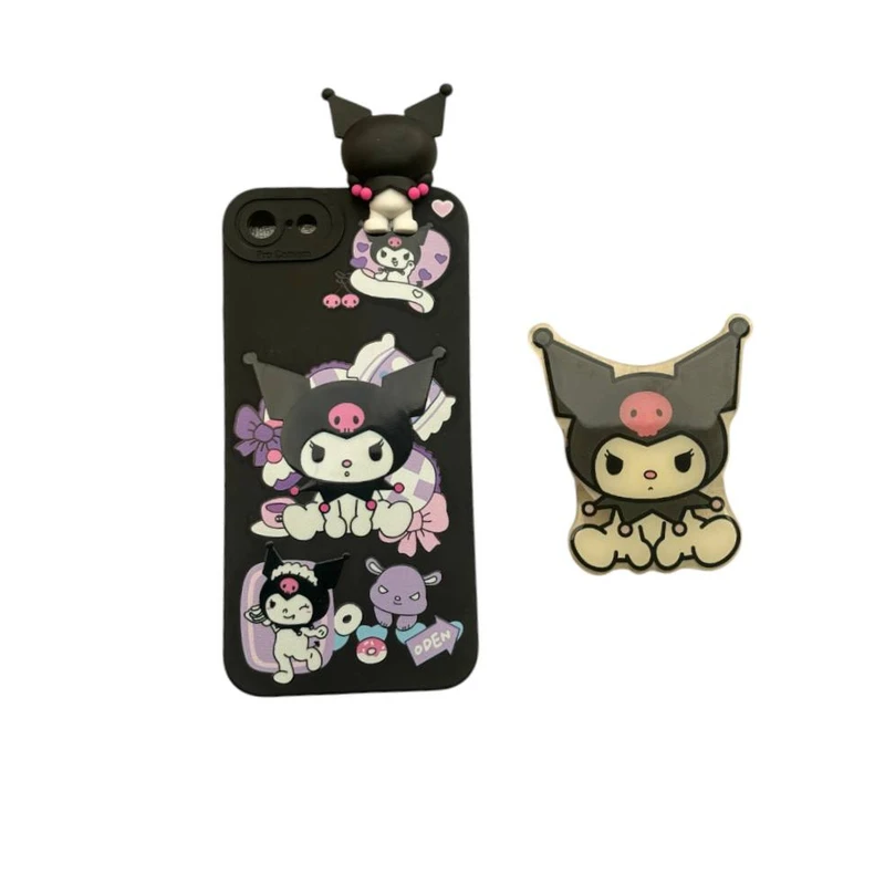 کاور فانتزی مدل سیلیکونی کد KOROMI 22   مناسب برای گوشی موبایل اپل Iphone7/8/se 2020/se 2022  به همراه پاپ سوکت 