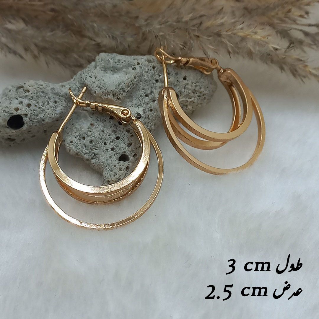گوشواره زنانه ژوپینگ مدل هندسی کد NN 031 -  - 3