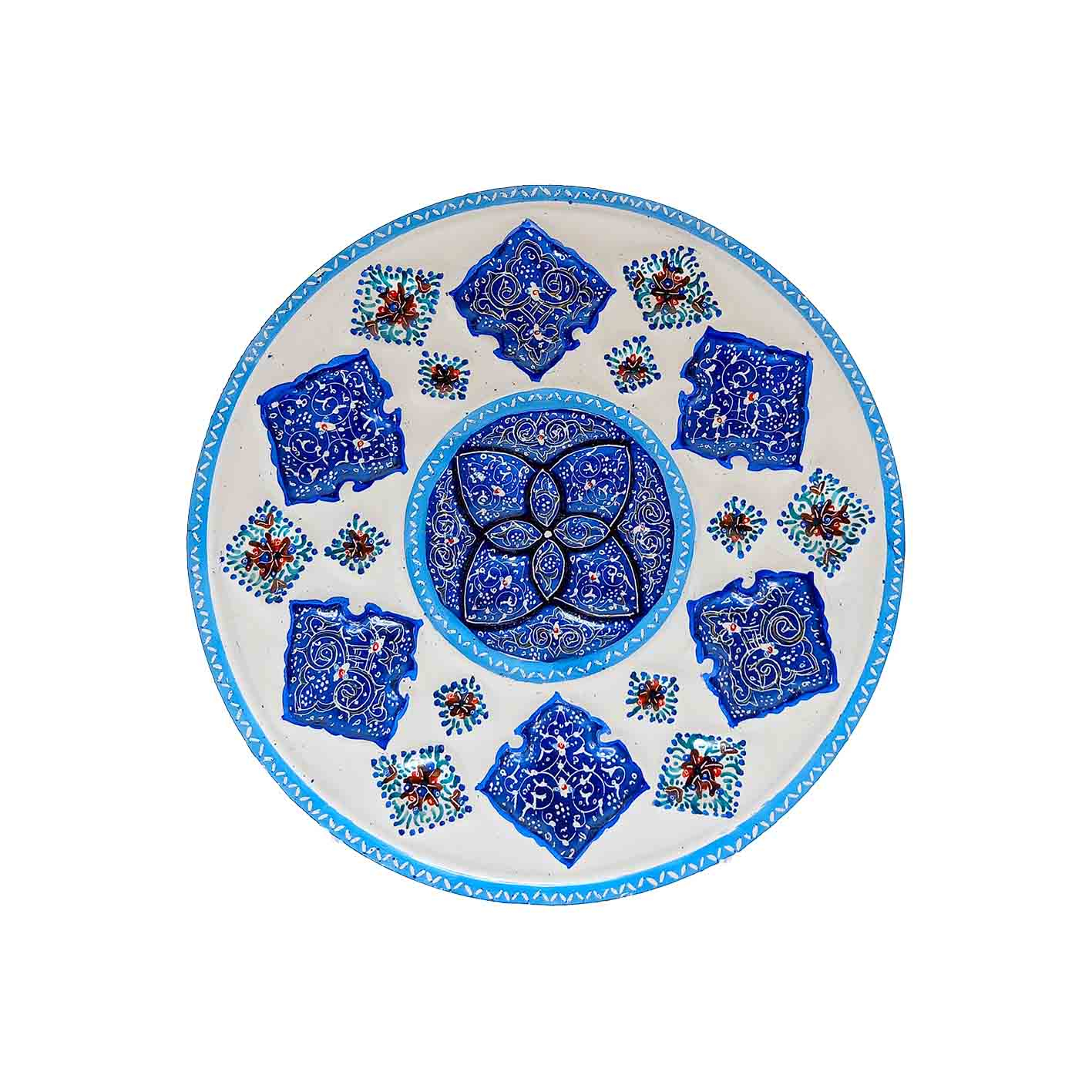 بشقاب میناکاری طرح ترنج کد 487