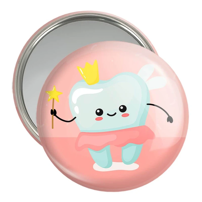 آینه جیبی خندالو مدل جشن دندونی دخترونه  کد 10929