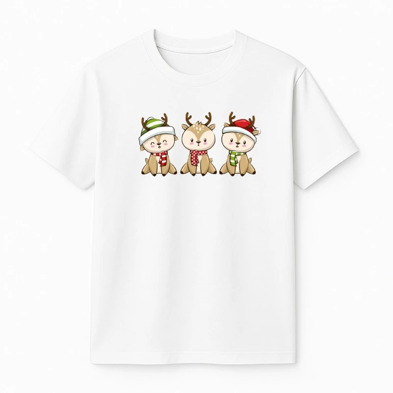 تی‌شرت آستین کوتاه پسرانه مدل گوزن کریسمس کد v9 