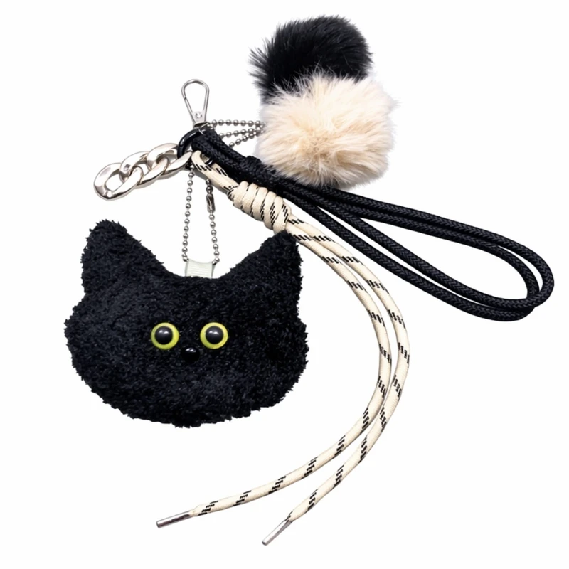 آویز کیف زنانه مدل گربه و پوم پوم