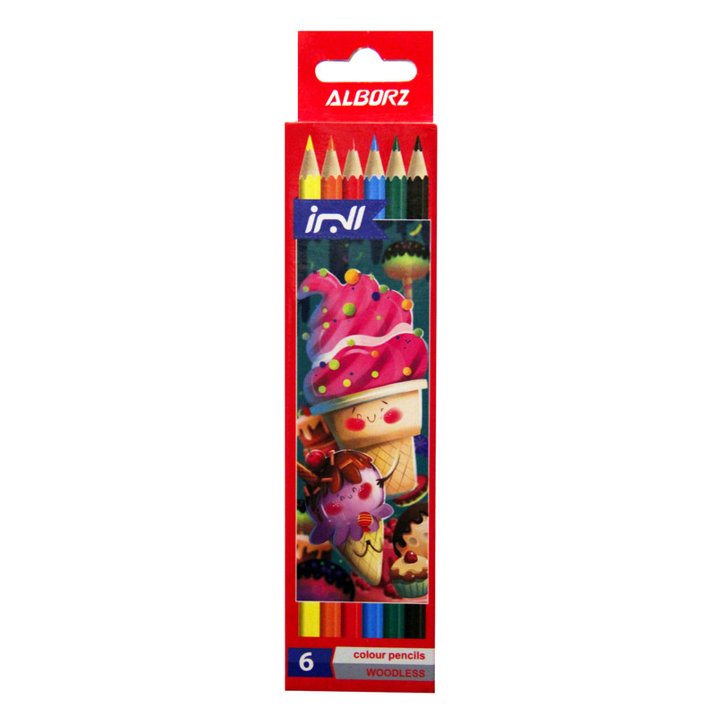 مداد رنگی 6 رنگ البرز کد 11