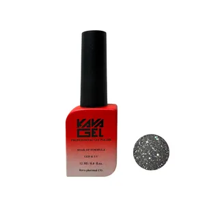 لاک ژل اکلیلی ناخن کاواژل مدل NEW شماره 236 رنگ نقره ای اکلیل دار