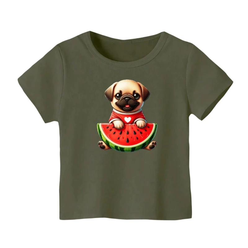 تی شرت آستین کوتاه بچگانه مدل سگ یلدایی کد 4
