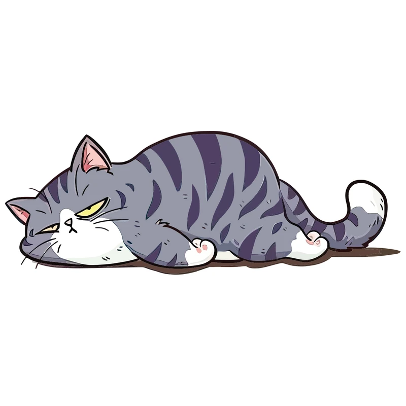 برچسب لپ تاپ پویا مارکت طرح پیشی خسته کد 3487