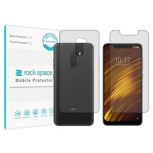 Rockspace transparent screen protector HyGEL model suitable for Xiaomi Poco Phone F1 mobile phone with back protector