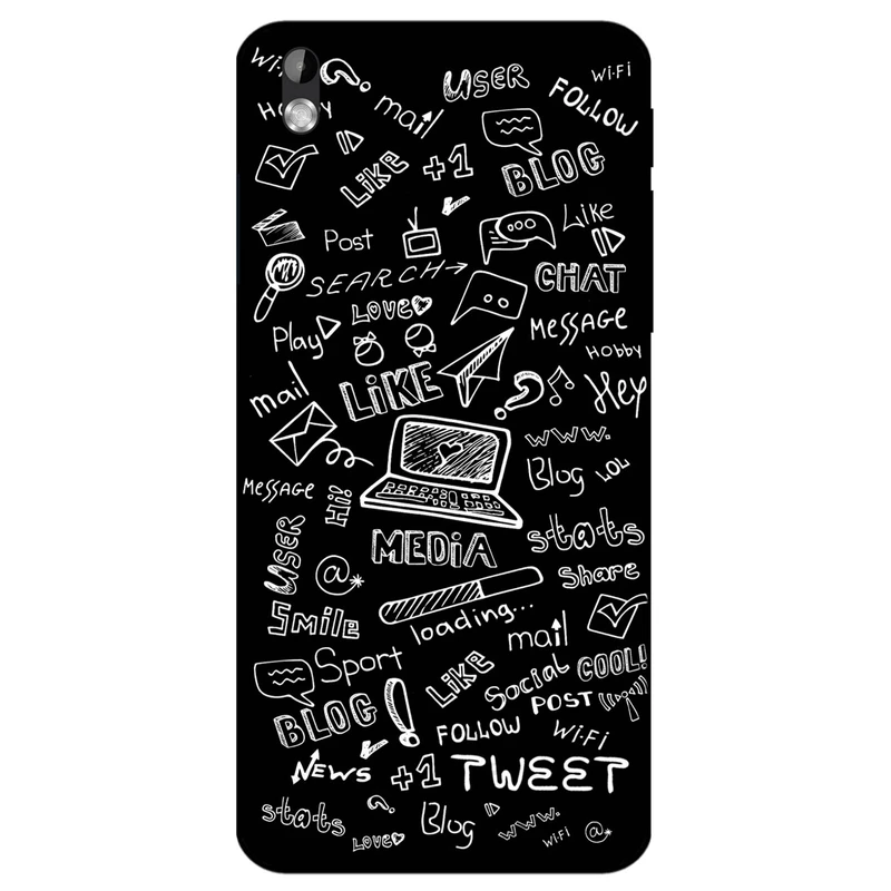 کاور مگافون طرح رسانه های اجتماعی مدل 1898 مناسب برای گوشی موبایل اچ تی سی Desire 816