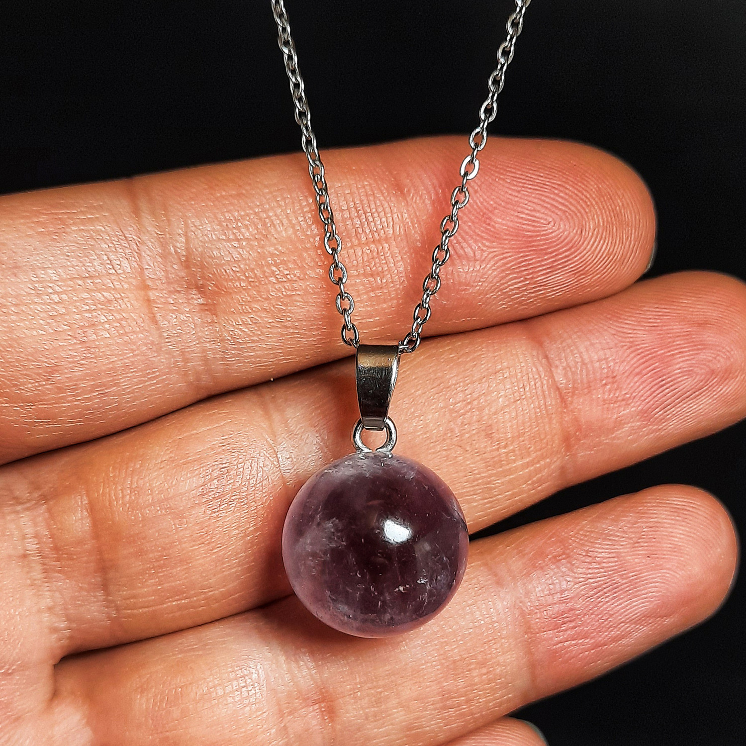 گردنبند زنانه مدل آمیتیست کد 2-61 گردنبند زنانه مدل آمیتیست کد 2-61