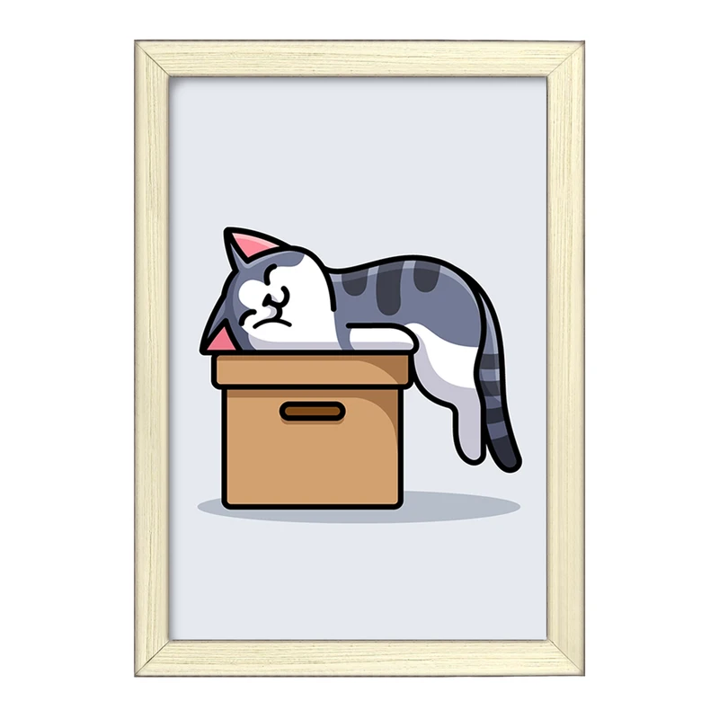 تابلو خندالو طرح حیوانات بامزه گربه کد 28391