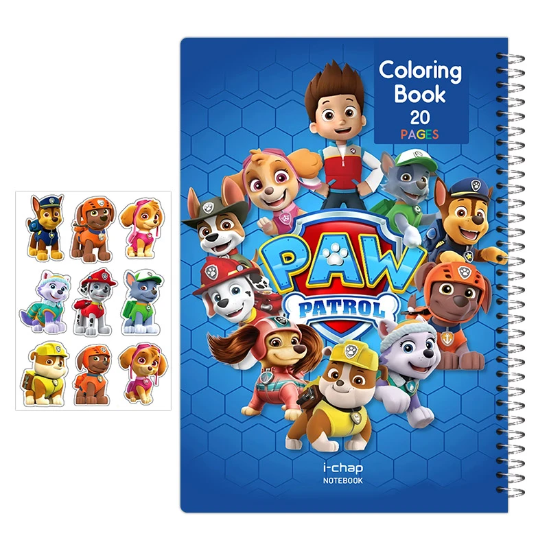 دفتر رنگ آمیزی 20 برگ آی چاپ مدل سگ های نگهبان کد 112 به همراه برچسب