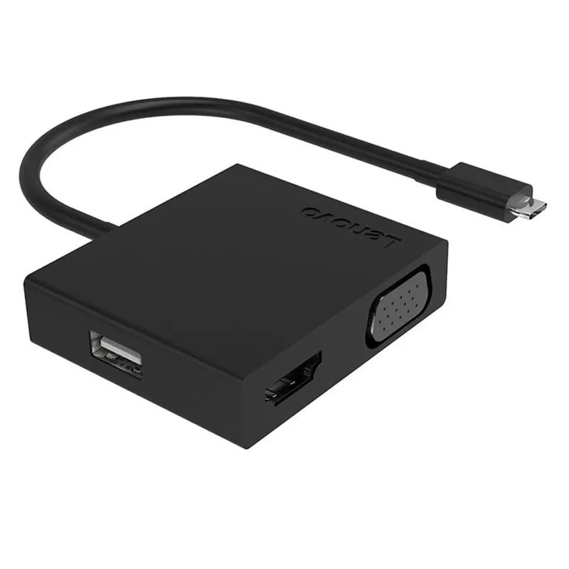 کابل تبدیل USB-C به USB3.0 / VGA / HDMI لنوو مدل XL0807-H طول 0.15 متر