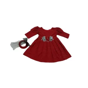 ست پیراهن و تل مو دخترانه مدل لمه