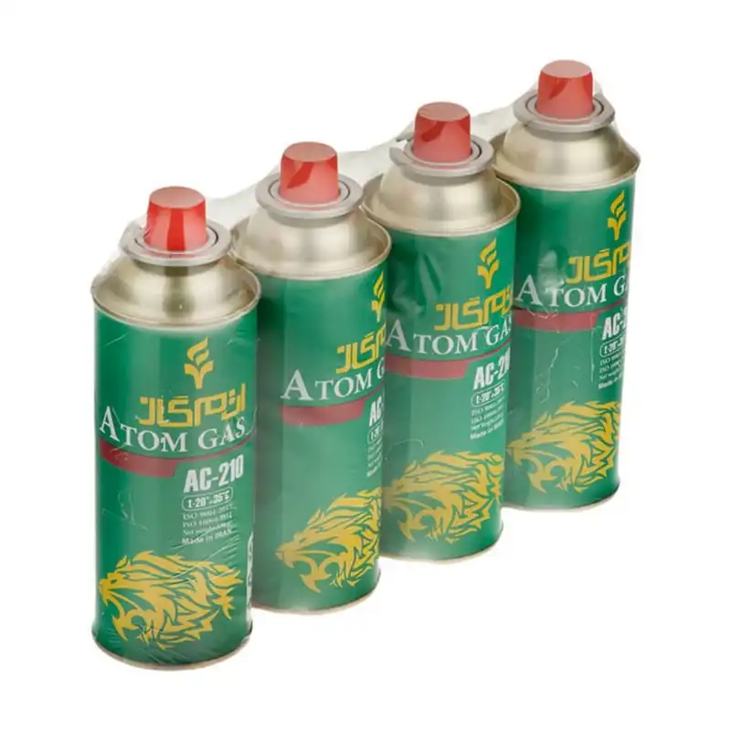 کپسول گاز اتم گاز مدل 020 وزن 210 گرم مجموعه 4 عددی