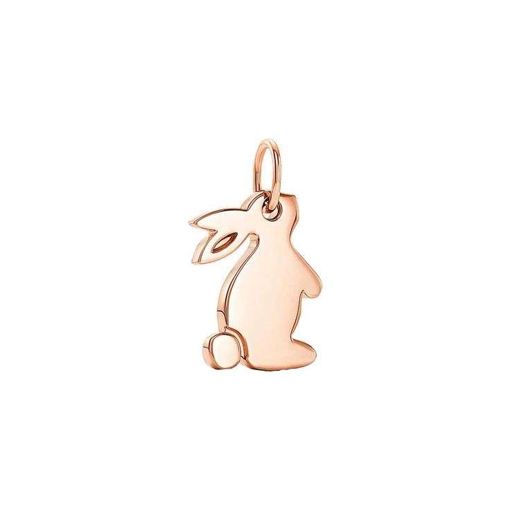 آویز گردنبند طلا 18 عیار زنانه قیراط طرح خرگوش کد GH2433
