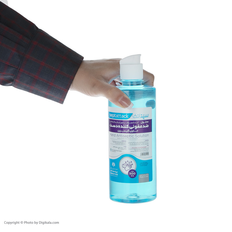 محلول ضدعفونی کننده دست سپتاتک مدل 01 حجم 500 میلی لیتر