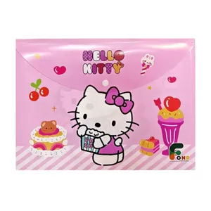 پوشه دکمه دار فوند مدل عروسکی کیتی سایز A4