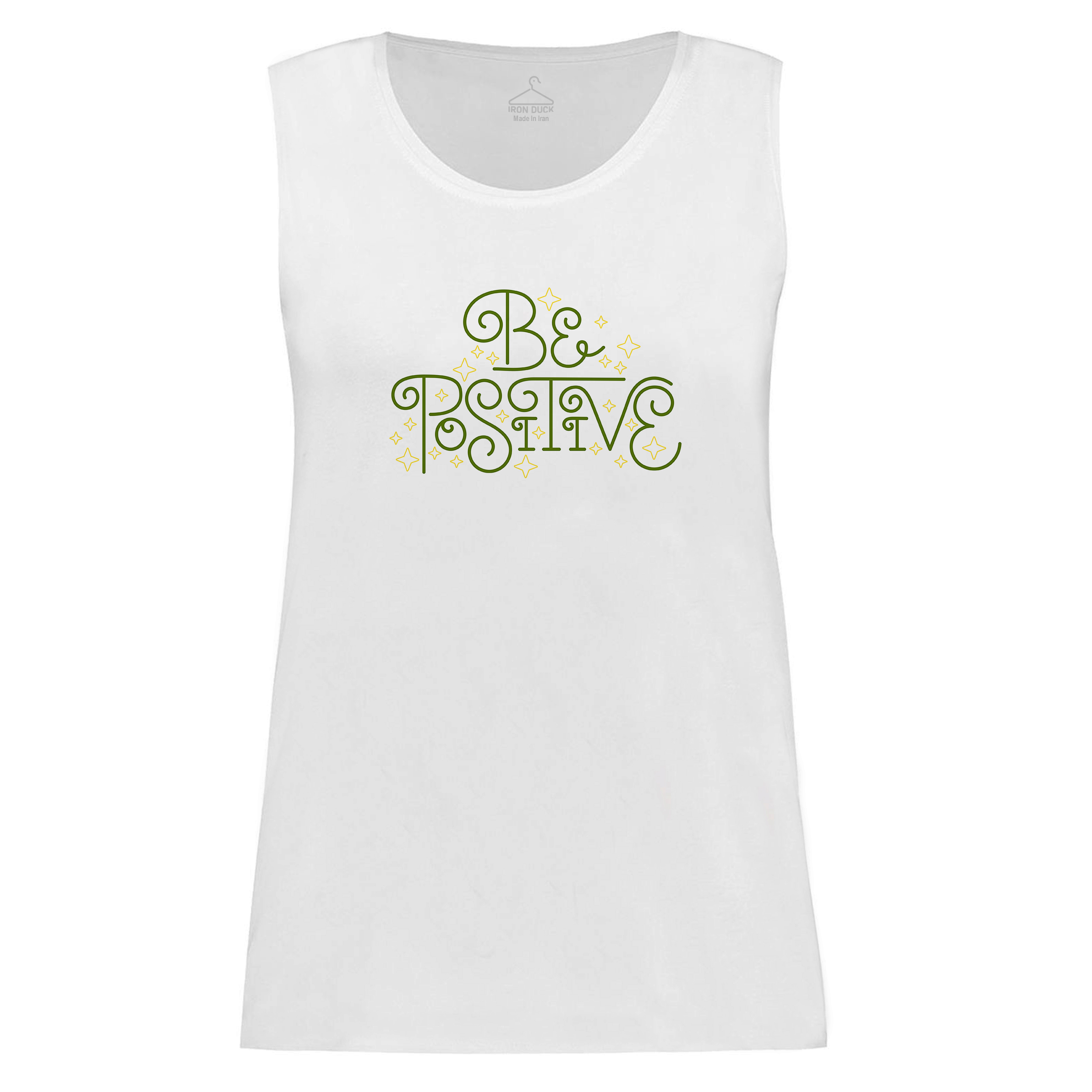تاپ زنانه آیرون داک مدل طرح مثبت باش مدل ToSW25