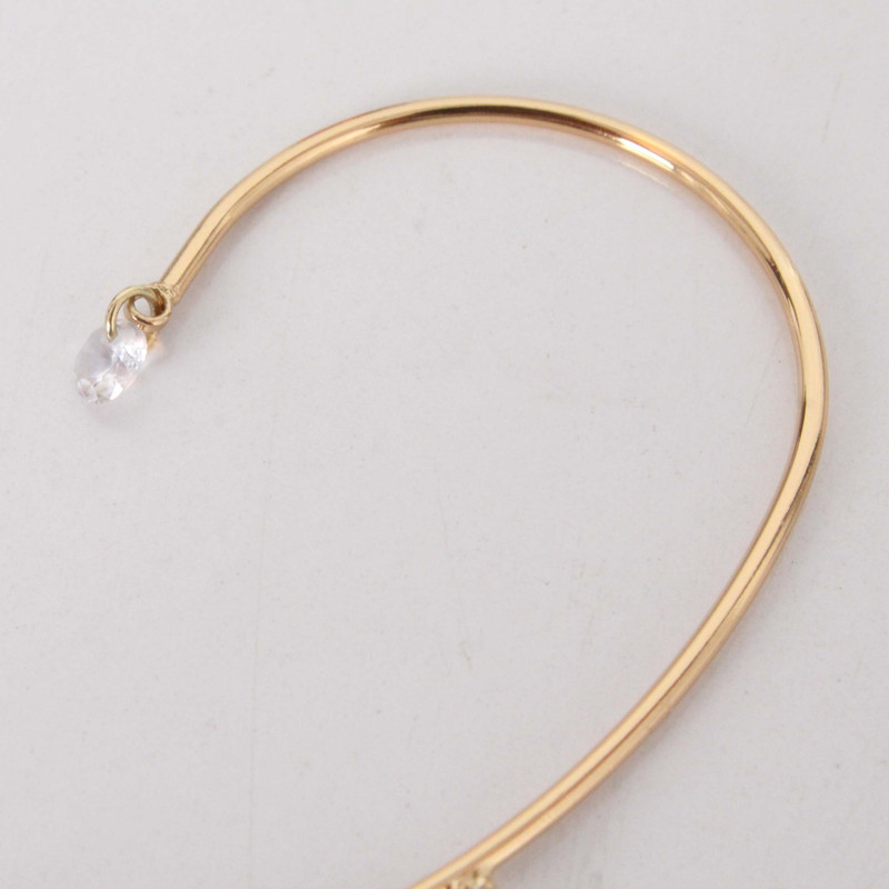 گوشواره زنانه مدل ایرکاف لاله گوش طرح آبشاری نگین دار کد 02