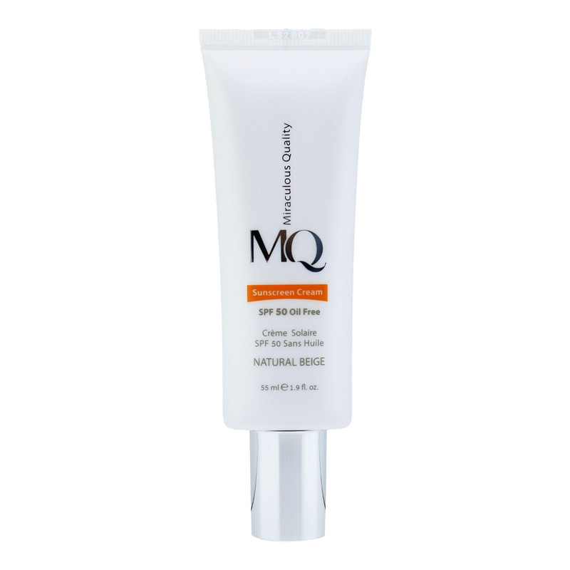 کرم ضد آفتاب رنگی ام کیو مدل NATURAL BEIGE حجم 55 میلی لیتر