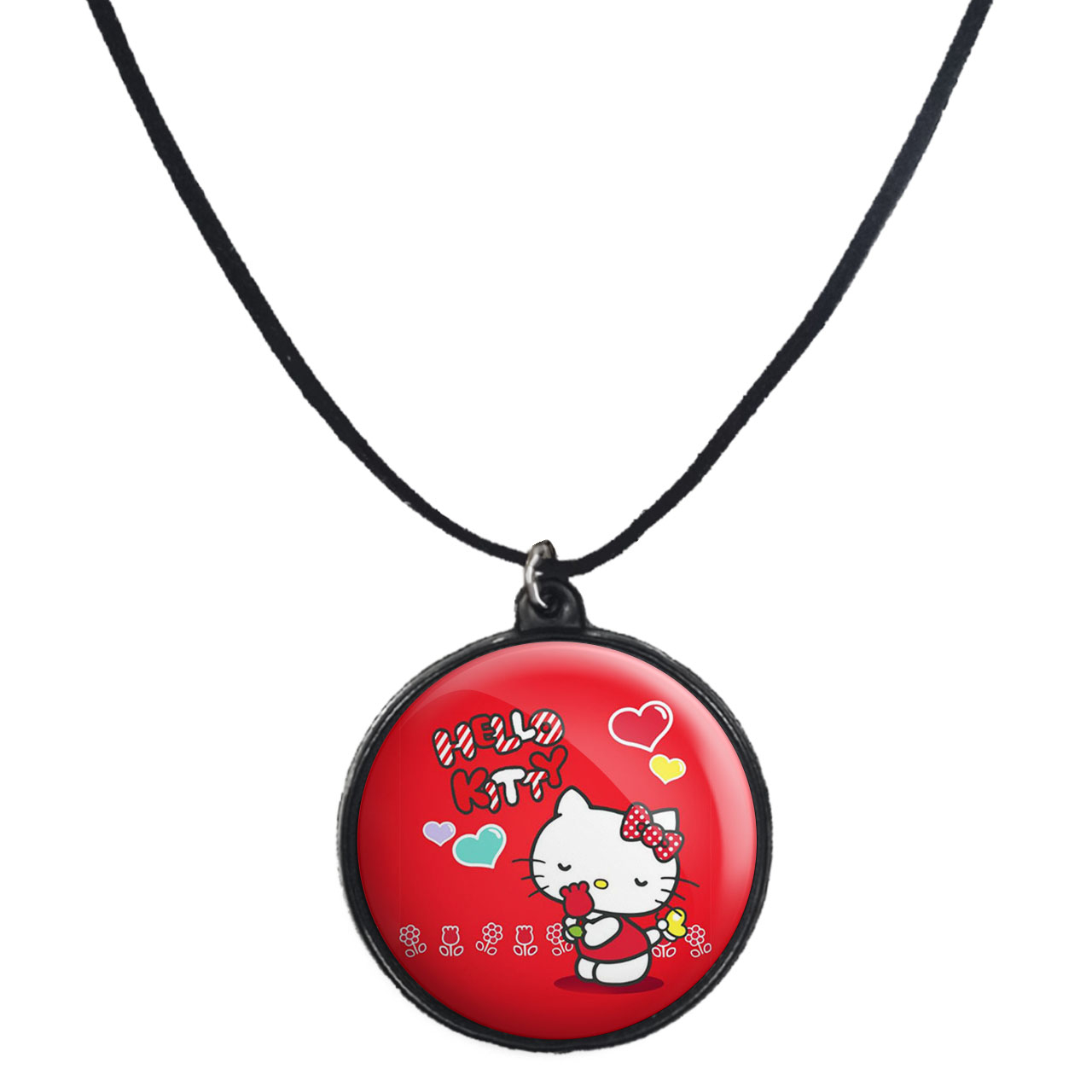 گردنبند پرمانه طرح کیتی کد pmb.22562 مدل دو طرفه