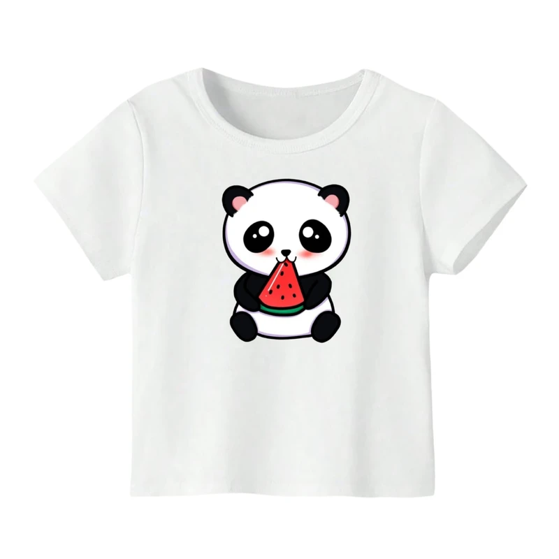تی شرت آستین کوتاه بچگانه مدل پاندا هندوانه یلدایی کد 3