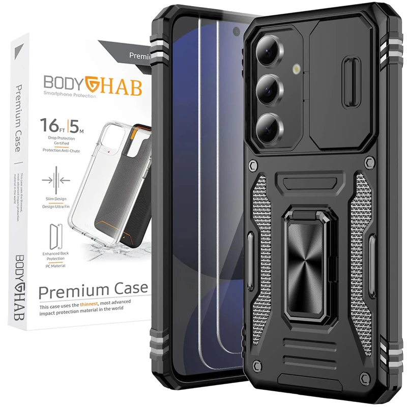 کاور بادی قاب مدل camshield Pro_S24FE مناسب برای گوشی موبایل سامسونگ Galaxy S24 FE