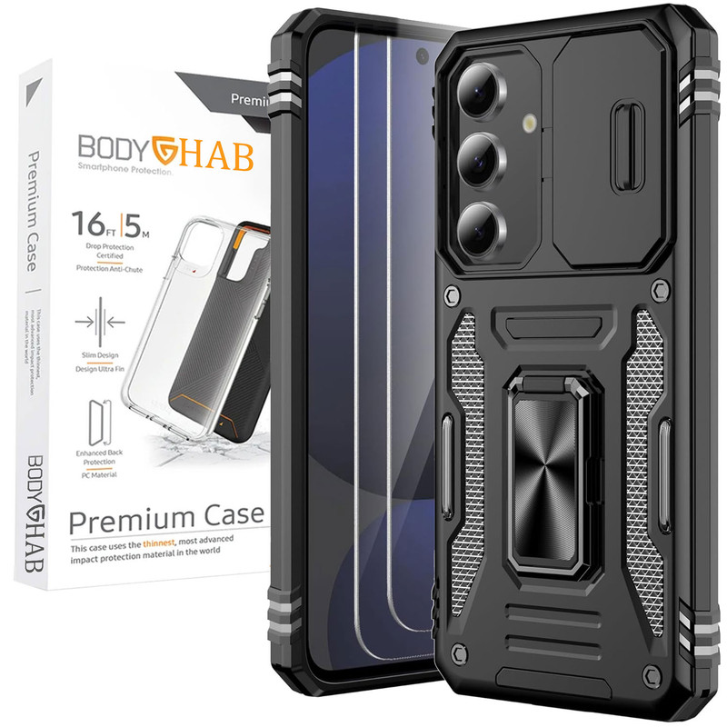 کاور بادی قاب مدل camshield Pro_S25FE مناسب برای گوشی موبایل سامسونگ Galaxy S25 FE
