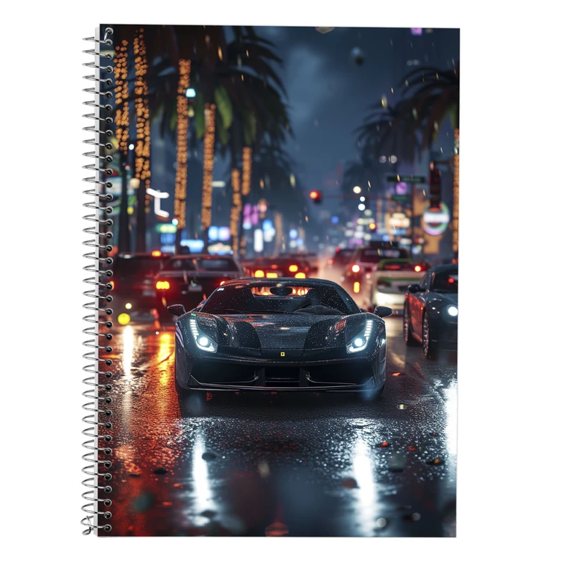 دفتر زبان 50 برگ مدوپد مدل سه خط طرح need for speed کد DF13581