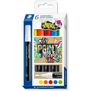 ماژیک رنگ آمیزی استدلر مدل PAINT MARKER مجموعه 6 عددی