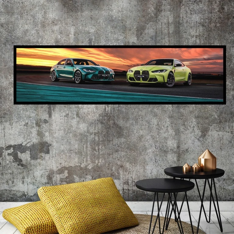 تابلو بکلیت طرح اتومبیل ماشین بی ام دبلیو BMW مدل کشیده B-7836