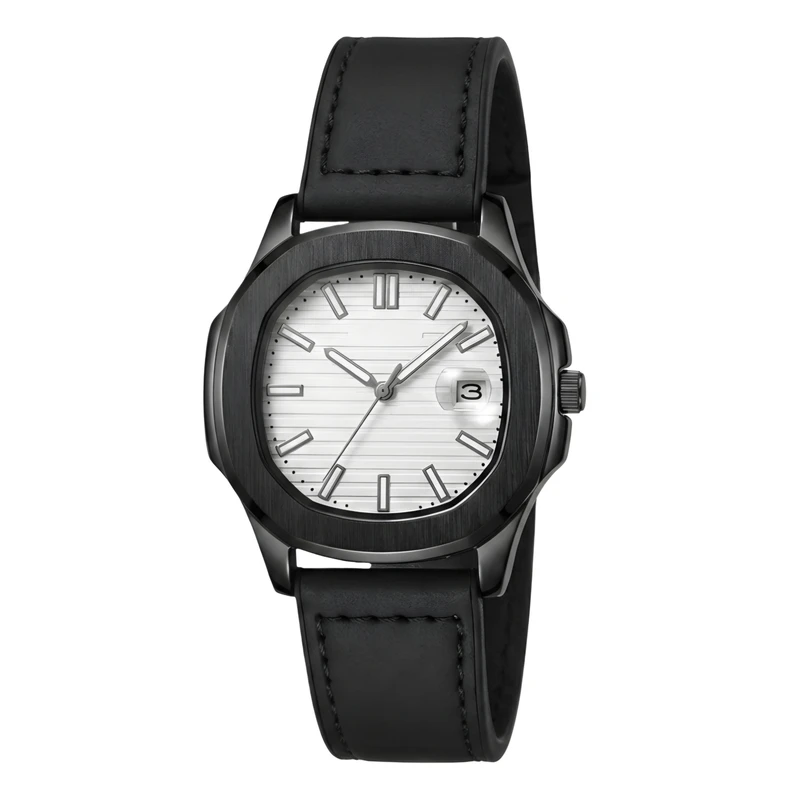 ساعت مچی عقربه‌ای کوارتز مردانه مدل اسپرت کلاسیک بند چرم قفل مگنتی کد M007