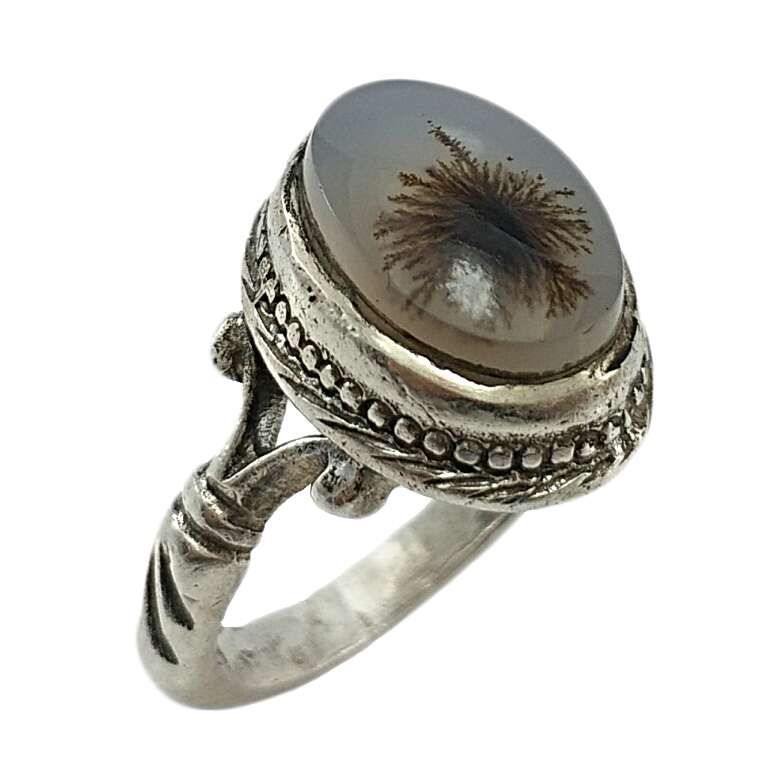 انگشتر نقره مردانه مدل شجر تک درخت کد 3550550